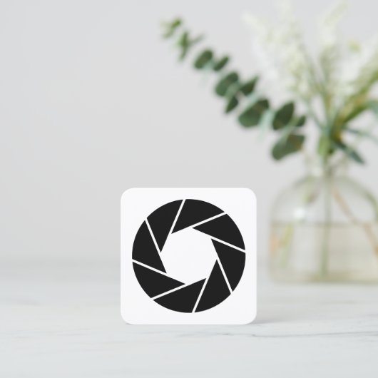 Aperture Vierkante Visitekaartje (Staand voorkant)