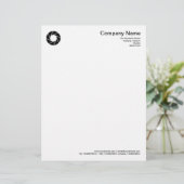 Aperture - zwart gepersonaliseerd briefhoofd (Staand voorkant)