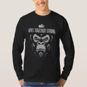 Apes dat de Ape samen met de maan heeft diamanten T-shirt (Voorkant)