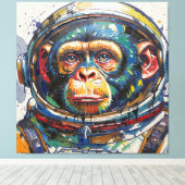 APES IN SPACE-3 CANVAS AFDRUK (Insitu (Houten vloer))