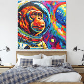 APES IN SPACE-4 CANVAS AFDRUK (Insitu (Slaapkamer))