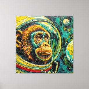 APES IN SPACE-5 CANVAS AFDRUK