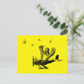 Apes op vliegtuigen briefkaart (Staand voorkant)