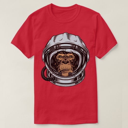 Apes samen sterk aan de maan reine asstronaut S T-shirt (Design voorkant)
