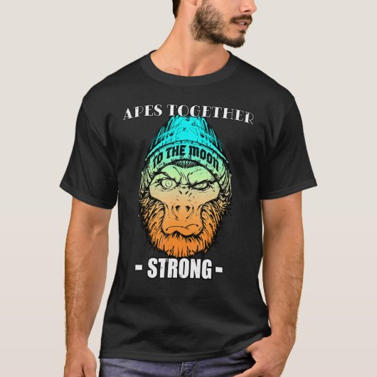Apes samen Sterke Stonken omhoog slechts omhoog Ho T-shirt (Voorkant)