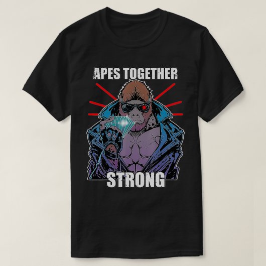 Apes Together Sterke de Stijl van de Sticker van d T-shirt (Design voorkant)