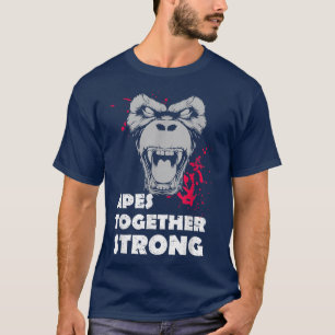 Apes Together Sterke grafische kaart voor Ape-vent T-shirt