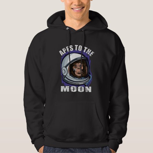 Apes together strong HODL diamond hands to the moo Hoodie (Voorkant)