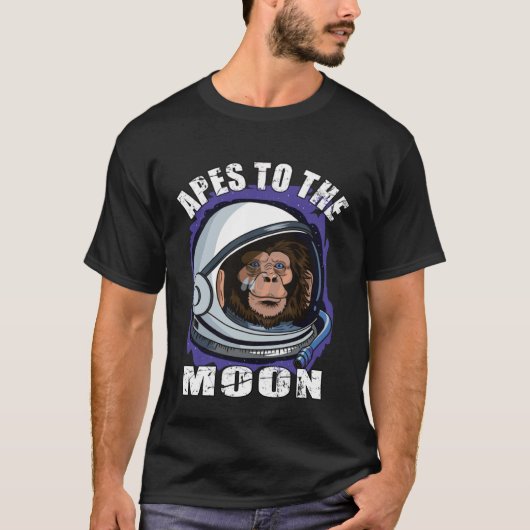 Apes together strong HODL diamond hands to the moo T-shirt (Voorkant)