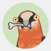 Apettit van het bot ronde sticker (Voorkant)