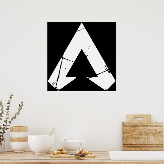 Apex Legends Logo Apex Legends White Symbool Poster (Keuken)