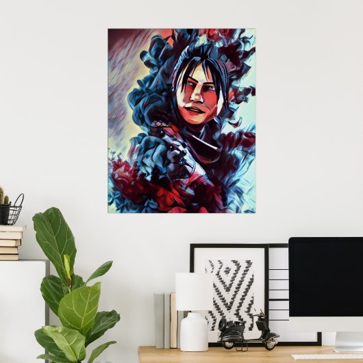 APEX LEGENDS WRAITH v4 kleurrijke versie Poster (Thuiskantoor)