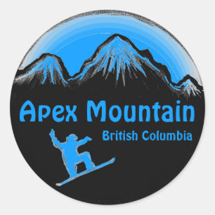 Apex Mountain BC Nederland blauw snowboard sticker