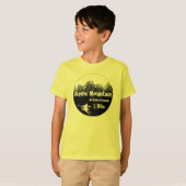 Apex Mountain British Columbia jongens geel ski t- T-shirt (Voorkant volledig)