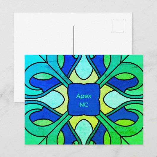 Apex North Carolina Briefkaart (Voorkant / Achterkant)