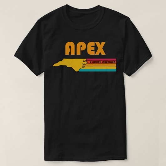 Apex North Olina Verdrietig Souvenir T-shirt (Design voorkant)
