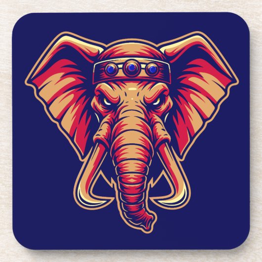 Apex Pachyderm - Navy Blue and Orange Edition Bier Onderzetter (Voorkant)
