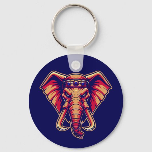 Apex Pachyderm - Navy Blue and Orange Edition Sleutelhanger (Voorkant)