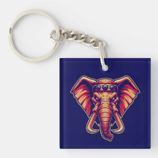 Apex Pachyderm - Navy Blue en Oranje Editie Sleutelhanger