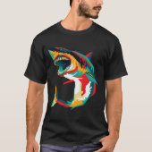 Apex Predator Pop Art Shark T-shirt (Voorkant)