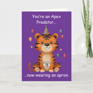 Apex Roofdier Verjaardag Humor Schort Grap Fun Kaart