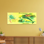 Apex Salmon Can LabelGerard Point, AK Canvas Afdruk (Insitu (Woonkamer))