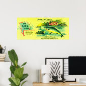 Apex Salmon Can LabelGerard Point, AK Poster (Thuiskantoor)