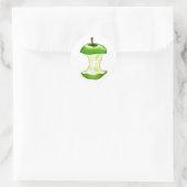 Apfel Apfelgehäuse Apfelbutzen apple core Ronde Sticker (Tas)