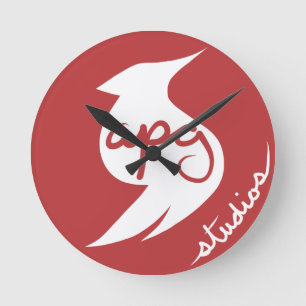 APG Studios Logo Clock Ronde Klok