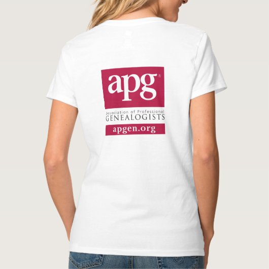 APG Vrouwen V-hals Tshirt - Korte Mouw (Achterkant)