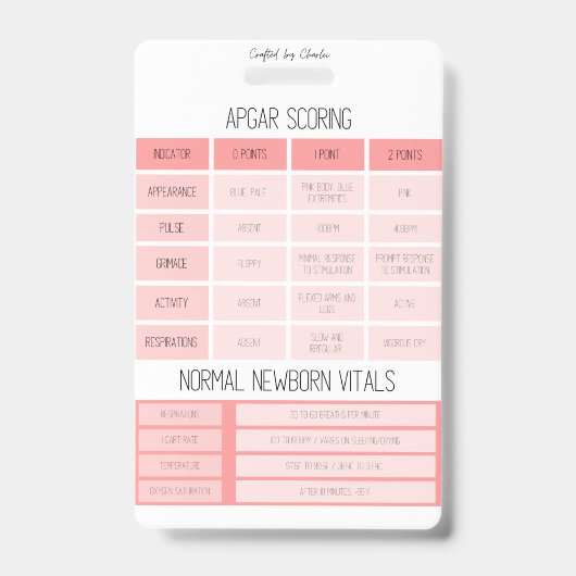 APGAR en NRP Nurse Badge (Voorkant)