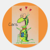 APH houdt van auto's Ronde Sticker (Voorkant)