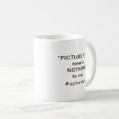 Aphantasia Student Pupil Afbeelding Dit zwarte let Koffiemok (Voorkant rechts)