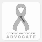 Aphasia Advocate White Square Sticker (Voorkant)