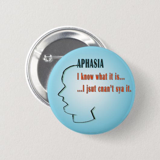 Aphasia Ronde Button 5,7 Cm (Voorkant /achterkant)