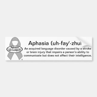 Aphasia Silver Ribbon Bumpersticker