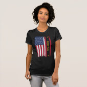 Apheresis Nurse Amerikaanse vlag T-shirt (Voorkant volledig)