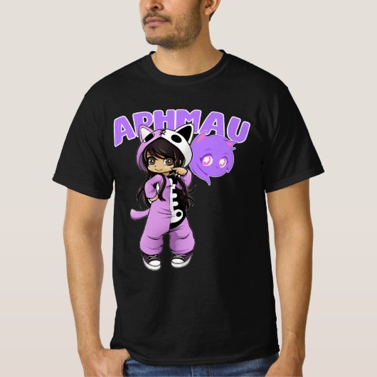Aphmau als katje overal t-shirt (Voorkant)