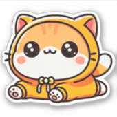 Aphmau, Noi, Meemeows, Schattigee kat, koekje, Sti Sticker (Voorkant)