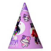 Aphmau Style, Verjaardagsmeisje, Schattigee Gamer, Feesthoedjes (Rechts)