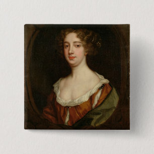 Aphra Behn (1640-89) (olie op doek) Vierkante Button 5,1 Cm