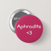 Aphrodite <3 Godin of Love Ronde Button 5,7 Cm (Voorkant /achterkant)
