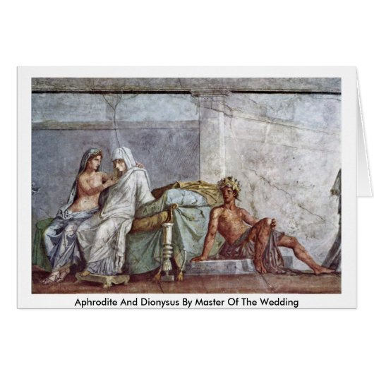 Aphrodite en Dionysus door meester van het huwelij (Voorkant Horizontaal)