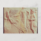 Aphrodite en Hermes die op een blokkenwagen Briefkaart (Voorkant)