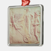 Aphrodite en Hermes die op een chariot rijden Metalen Ornament (Links)