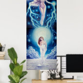 Aphrodite geeft leven aan Galatea Poster (Thuiskantoor)