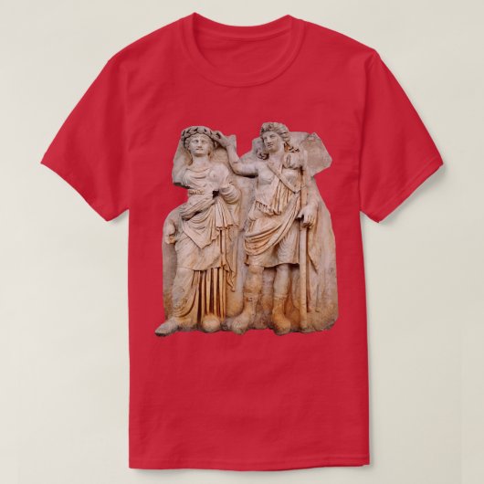 Aphrodite gekroond door Andreia Sebastion Relief C T-shirt (Design voorkant)