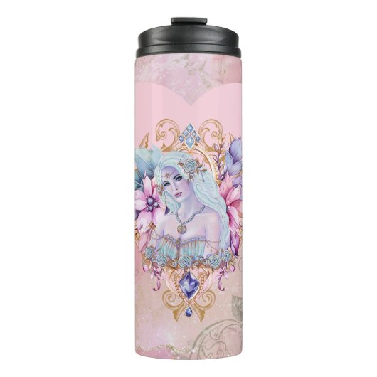 Aphrodite godin van de liefde rozen door Renee Thermosbeker (Voorkant)