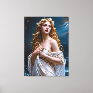 Aphrodite: Godin van Liefde en Licht Canvas Afdruk