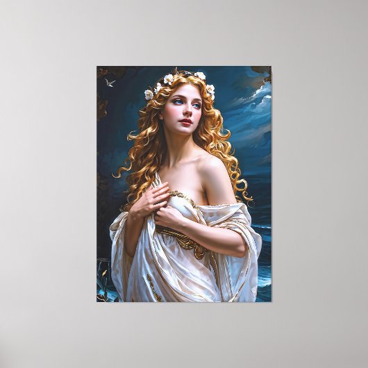 Aphrodite: Godin van Liefde en Licht Canvas Afdruk (Voorkant)